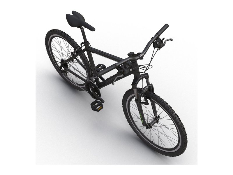 Bike photographed from above